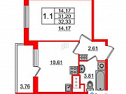 1-комнатная квартира, 31 м², 10/24 эт. Санкт-Петербург