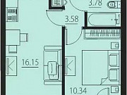 1-комнатная квартира, 37 м², 19/25 эт. Воронеж