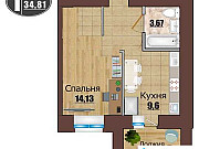 1-комнатная квартира, 35 м², 3/13 эт. Калуга