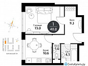 1-комнатная квартира, 40 м², 4/24 эт. Москва