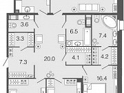 4-комнатная квартира, 155 м², 4/9 эт. Санкт-Петербург