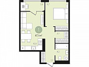 1-комнатная квартира, 47 м², 10/16 эт. Екатеринбург