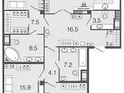 3-комнатная квартира, 133 м², 8/9 эт. Санкт-Петербург