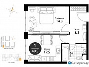 1-комнатная квартира, 40 м², 4/24 эт. Москва