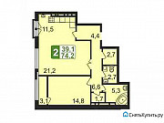 2-комнатная квартира, 74 м², 1/5 эт. Химки