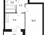 1-комнатная квартира, 35 м², 17/17 эт. Москва