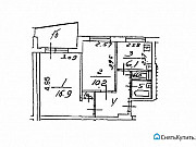 2-комнатная квартира, 43 м², 1/9 эт. Москва