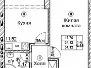 1-комнатная квартира, 34 м², 4/6 эт. Балахна