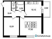 2-комнатная квартира, 57 м², 13/23 эт. Санкт-Петербург