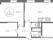 2-комнатная квартира, 61 м², 8/22 эт. Москва