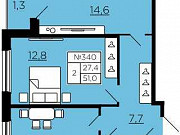 2-комнатная квартира, 52 м², 5/9 эт. Санкт-Петербург