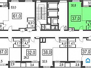 1-комнатная квартира, 37 м², 14/26 эт. Москва