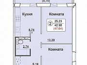 2-комнатная квартира, 48 м², 7/16 эт. Киров