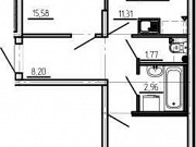 2-комнатная квартира, 54 м², 2/24 эт. Санкт-Петербург