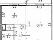 1-комнатная квартира, 39 м², 12/25 эт. Санкт-Петербург