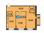 2-комнатная квартира, 66 м², 5/9 эт. Апрелевка