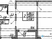 2-комнатная квартира, 43 м², 25/25 эт. Санкт-Петербург