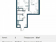 1-комнатная квартира, 35 м², 5/29 эт. Москва