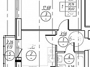 1-комнатная квартира, 31 м², 3/10 эт. Калининград