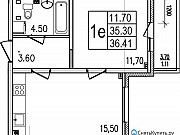 1-комнатная квартира, 39 м², 2/18 эт. Санкт-Петербург