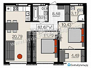 3-комнатная квартира, 62 м², 12/18 эт. Барнаул