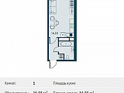 1-комнатная квартира, 26 м², 4/29 эт. Москва