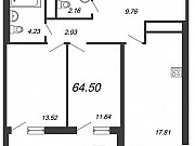 2-комнатная квартира, 65 м², 6/9 эт. Санкт-Петербург