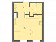 1-комнатная квартира, 29 м², 19/19 эт. Москва