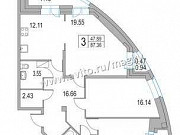 3-комнатная квартира, 87 м², 2/23 эт. Санкт-Петербург