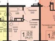 1-комнатная квартира, 33 м², 14/25 эт. Челябинск