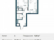 1-комнатная квартира, 35 м², 22/29 эт. Москва