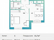 1-комнатная квартира, 35 м², 26/30 эт. Москва