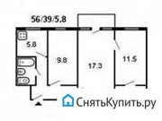 3-комнатная квартира, 56 м², 4/5 эт. Псков