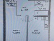 1-комнатная квартира, 52 м², 4/14 эт. Москва