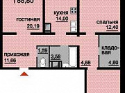 3-комнатная квартира, 89 м², 1/17 эт. Воронеж