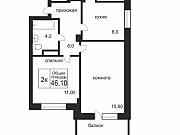 1-комнатная квартира, 46 м², 5/24 эт. Красноярск