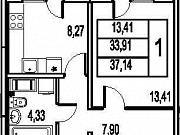 1-комнатная квартира, 40 м², 22/25 эт. Санкт-Петербург