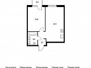 1-комнатная квартира, 45 м², 2/23 эт. Москва