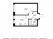 1-комнатная квартира, 35 м², 17/20 эт. Москва