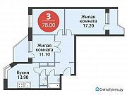 3-комнатная квартира, 78 м², 11/26 эт. Москва