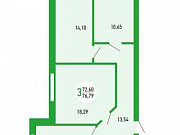 3-комнатная квартира, 76 м², 8/12 эт. Уфа