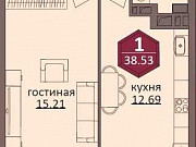 1-комнатная квартира, 38 м², 12/25 эт. Пермь