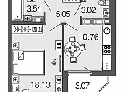 1-комнатная квартира, 40 м², 13/19 эт. Санкт-Петербург