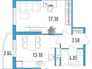 1-комнатная квартира, 39 м², 19/19 эт. Санкт-Петербург