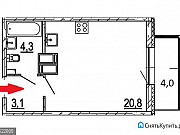 Студия, 29 м², 11/18 эт. Санкт-Петербург