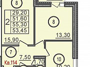 2-комнатная квартира, 56 м², 8/20 эт. Ростов-на-Дону