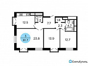 3-комнатная квартира, 81.8 м², 18/29 эт. Москва