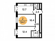 2-комнатная квартира, 55.1 м², 14/29 эт. Москва