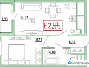 1-комнатная квартира, 43.5 м², 24/26 эт. Рязань