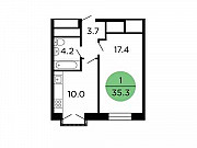 1-комнатная квартира, 35.3 м², 10/29 эт. Москва